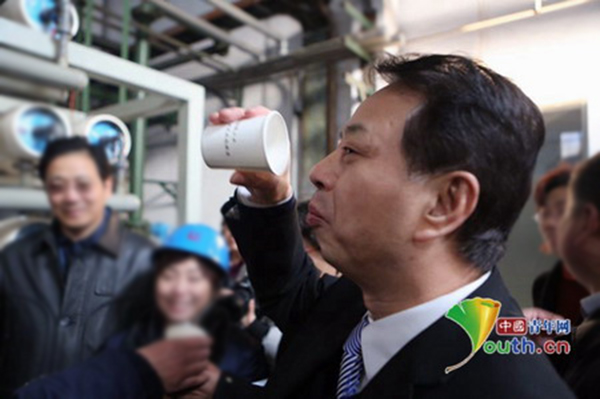 邢臺環保局長和處理后污水